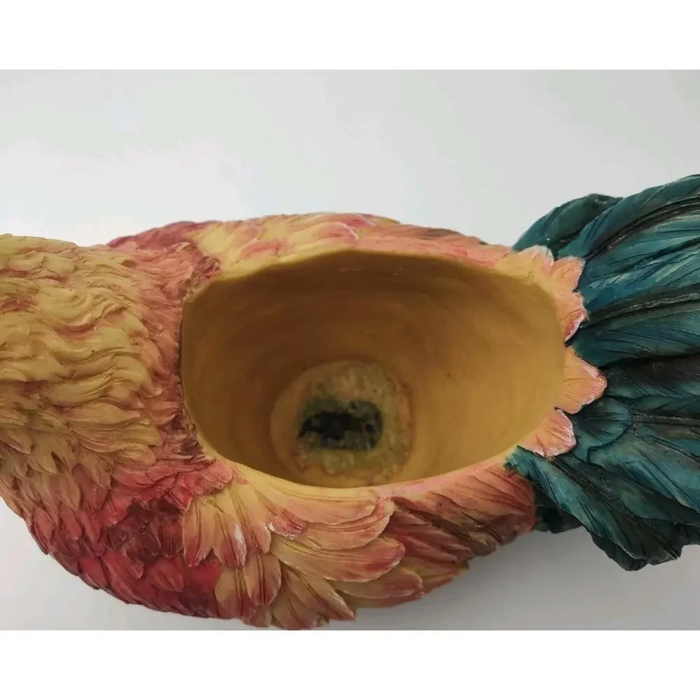 Certified International Vtg‎ Rooster Planter Bowl Resin